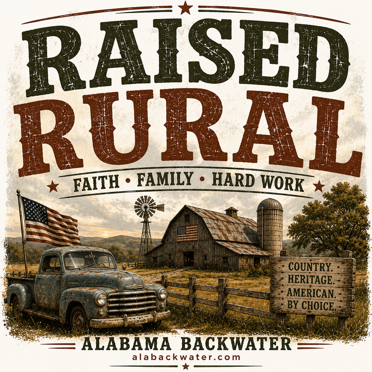 Alabama Backwater Premium 3D PermaSticker