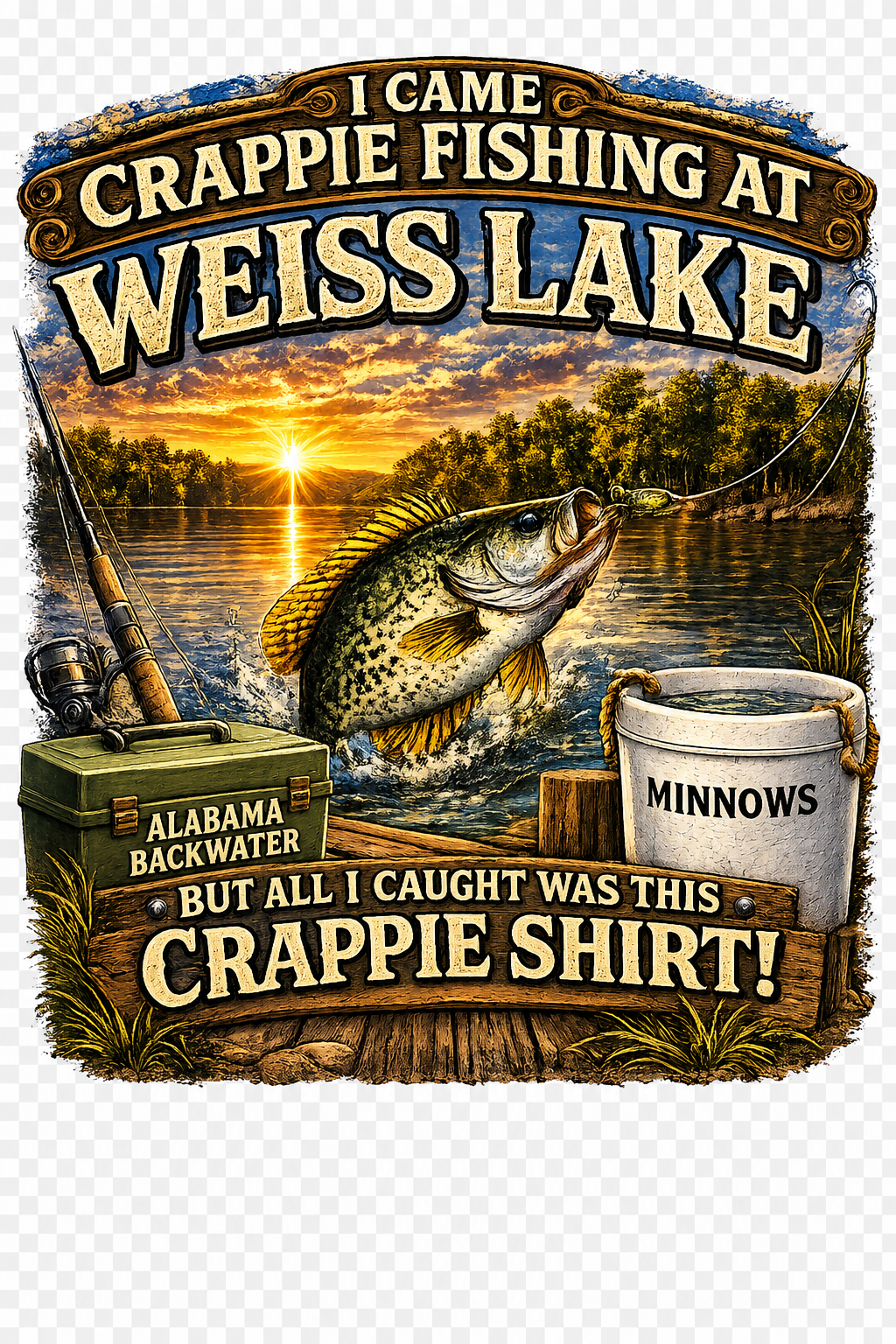 I Came Crappie Fishing at Weiss Lake – Crappie Shirt | Alabama Backwater